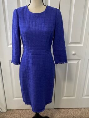 J. Crew 3/4 Sleeve Tweed Sheath Dress